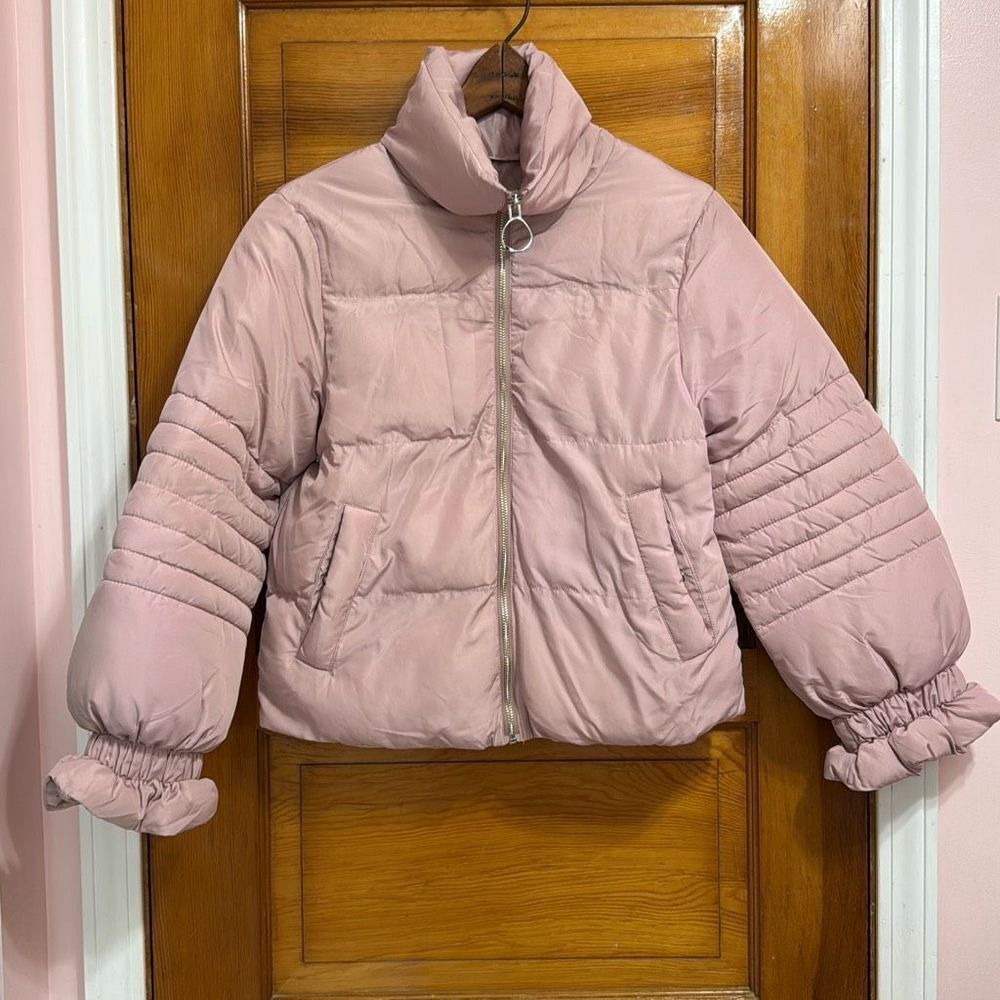 Lost Ink Muted Pink Puffer Oversized Coat Women’s XS